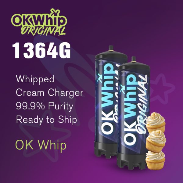 2.2L Whipped Cream Chargers Nitrous Oxide N2O 1364G OKwhip
