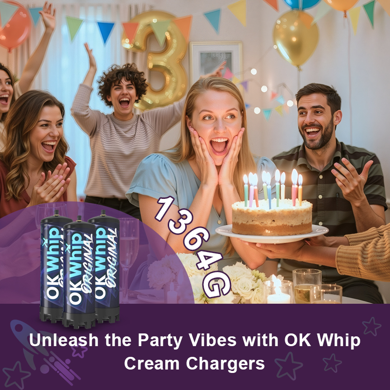 2.2L Whipped Cream Chargers Nitrous Oxide N2O 1364G OKwhip - Image 3