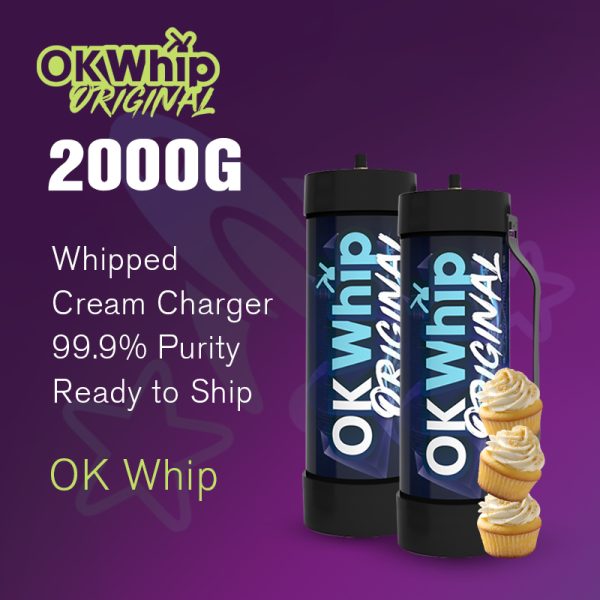 3.3L Whipped Cream Chargers Nitrous Oxide N2O 2000g OKwhip