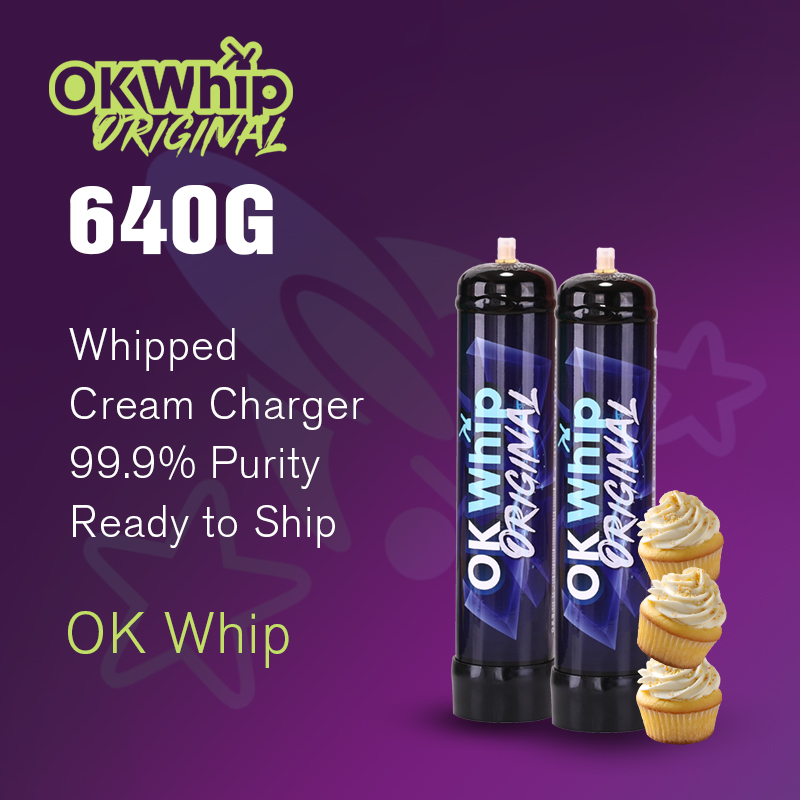 0.95L Whipped Cream Chargers Nitrous Oxide N2O 640G OKwhip - Image 1