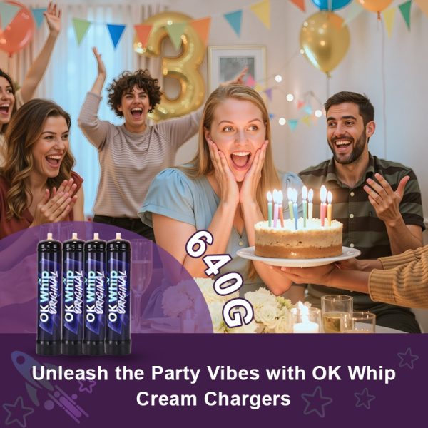 0.95L Whipped Cream Chargers Nitrous Oxide N2O 640G OKwhip